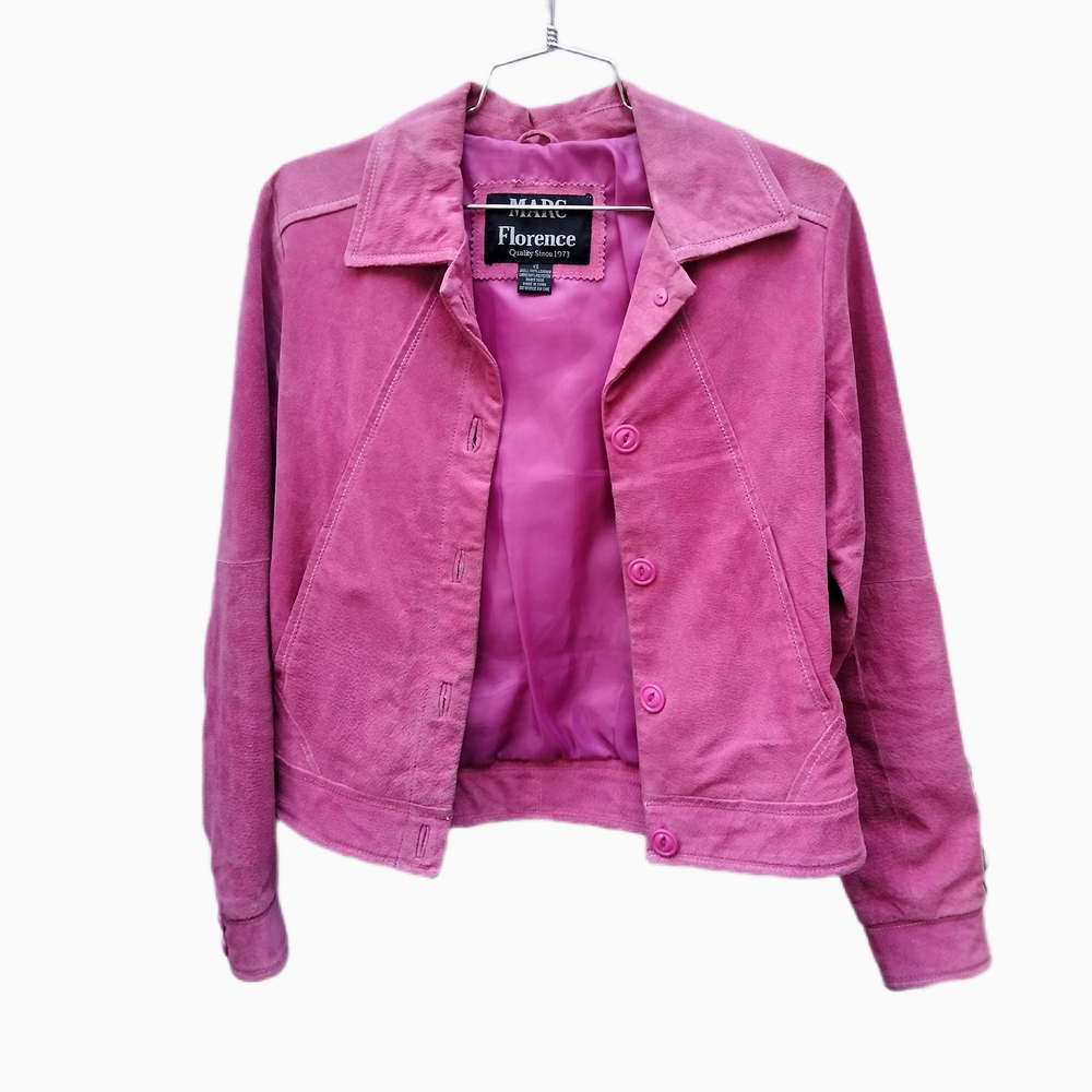 Marc Florence Vintage Pink Suede Women's Jacket XS